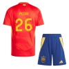 Original Trikotsatz Spanien Pedri 26 Heimtrikot EURO 2024 Für Kinder